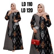 terlaris gamis batik kombinasi polos gamis batik wanita syari muslim