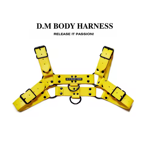 Yellow Hot Lingerie Man Body adjustable Chest Harness Belt Strap Punk Rave Costumes Harness Men Gay