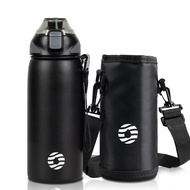 FJbottle Water Bottle, 600ml, Vacuum Insulated Mug Bottle (with Strap), One-Touch, Heat/Cold, Easy t