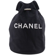 【日本直送】香奈兒 CHANEL Pool Bag 束口帆布肩背包 黑色 女款【二手】