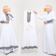 Mardin Gamis Putih Wanita Busui Simple Elegan Dan Mewah Bordir Turki |