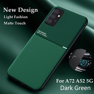 Samsung Galaxy A53 A72 5G A52 A42 5G A02S A02 A12 Case Leather Texture Car Magnetic Holder Phone Cov