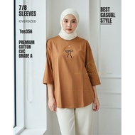 Tee356 Women's Oversize T-Shirt 7/8| Premium Cotton CVC Grade A | Women's Casual t-shirts