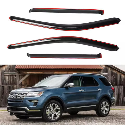 For Ford Explorer 4-Door Hatchback 2011-2019 Smoke In-Channel Wind Deflectors Tinted 4pcs Set Window