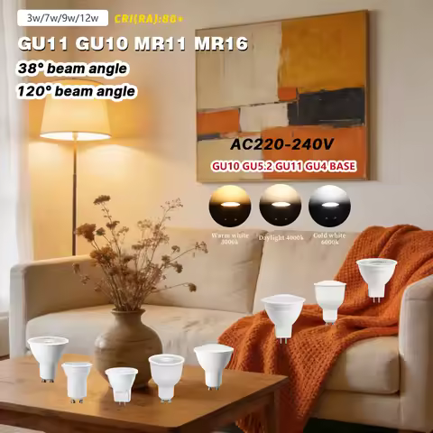 10pcs Led Bulb Lamp AC220-240V GU11 MR11 GU10 GU4 GU5.3 Foco Bulbs Warm Lighting Equivalent 60W for 