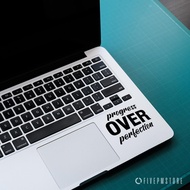 Progress Quote Sticker - Progress over Perfection Quote Sticker for Mac Asus Acer laptop