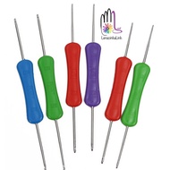 Plastic handle 2-headed crochet needle - National crochet needle