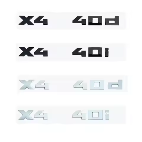 Chrome Glossy Black 3D Letters X4M40i X4M40d X4M50d X4 M40d M40i ABS Emblem for X4M Series F26 G02 C