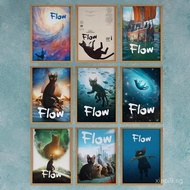 Flow 2024 Movie Poster Art Print Home Decor,No Frame Canvas Painting Gift OHFO