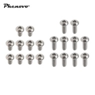 [Phenovo] M3 Polished Titanium  screw  Allen Socket  Screws, Quantity of 10 Pieces, M3 x 6mm, M3 x 8