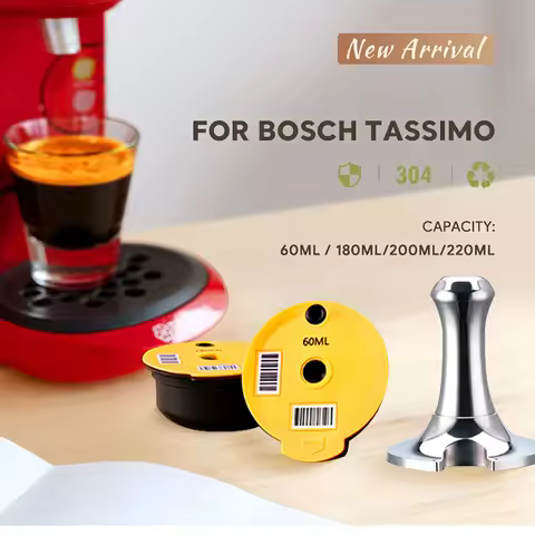 Reusable Coffee Capsule for Tassimo For-BOSCH Machine Refillable Filter Cup Pod Espresso Maker 60/18