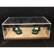 Two Car Set!Tp Porsche 911 964 singer Hard Top and Convertible British Green 1/64 Porsche 911 singer