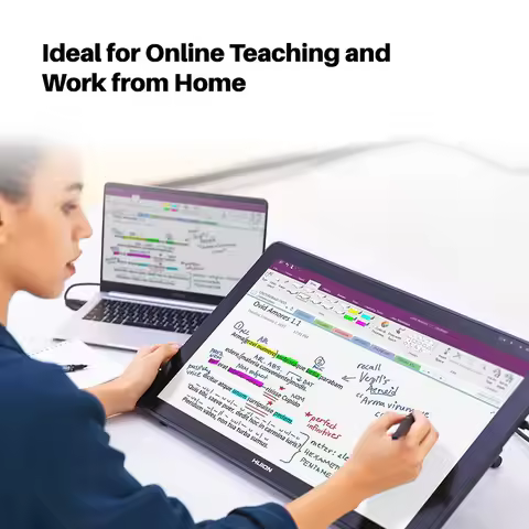 Huion Kamvas 22 Plus 21.5 Inch Graphics Tablet Screen Anti-glare Glass 140%sRGB Drawing Monitor Linu