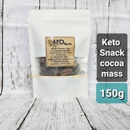 [lchf.my] 150g【Europe Grade More chocolate taste 】100% natural high fat Pure RAW Unsweetened Premium Cocoa mass liquor 54% Fat Africa bean keto chocolate bar Brownies KETO BAKING