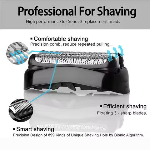 2Packs 32B 32S Shaver Replacement Head for Braun Series 3 3000s 3010s 3020s 3030s 300s 301s 310s 320