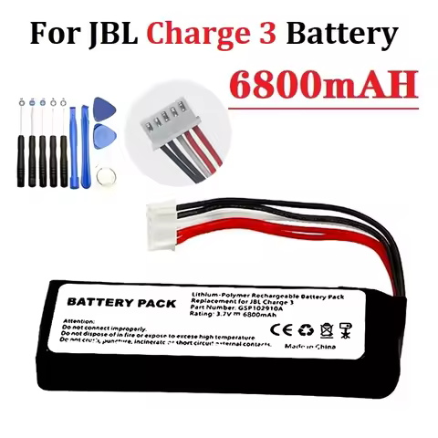 Upgrade 6800mAh Battery For JBL Charge 3 Charge3 Audio Bluetooth Speaker Battery GSP1029102A For JBL