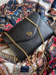 中古包 Vintage Christian Dior 黑色牛皮鏈條包