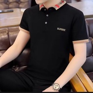M-5XL Korean Plus Size Slim Fit Casual Business Short Sleeved Polo Shirt Men