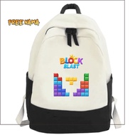 QP Block Blast Backpack for Boys and Girls School Unisex Fashion Stylish