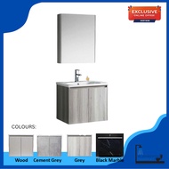 Basin cabinet set , 60cm Vanity Cabinet with basin insert (PVC) mirror cabinet
