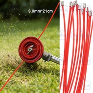 3.0mm x 21cm Square Orange Metal Head Nylon Trimmer Line Easy to Use & Install for Lawn Mower Garden