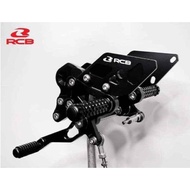 RCB S4 Single Footrest Suzuki Raider Belang R150 Black Hitam 01FR024 Front Depan Racing Boy