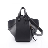 【二手】 LOEWE HAMMOCK SMALL 兩用手提包，海軍藍皮革，女士，二手