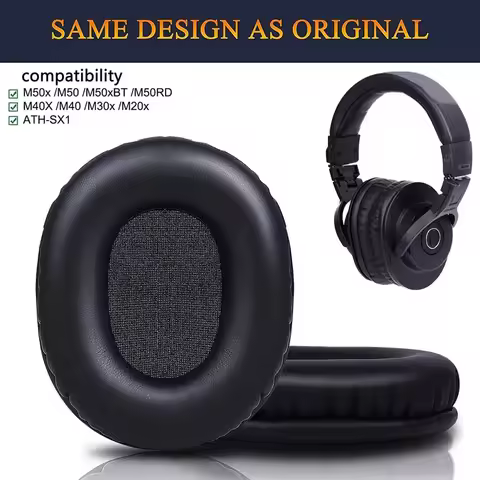 M50X Replacement Ear pads Compatible with Audio Technica ATH M50 M50X M50XBT M50RD M40X M30X M20X MS