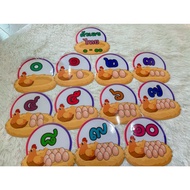 Thai Number Media 0-10 A4 Size
