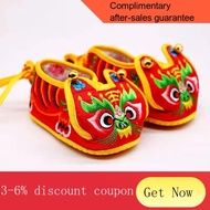 YQ58 Tiger Head Shoes Baby Soft Bottom Onitsuka Tiger Shoes0-1Handmade Embroidered Shoes for Boys and Girls First Month