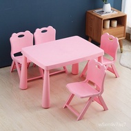 【TikTok】#Children's Plastic Table and Chair Combination Suit Household Kindergarten Baby Study Table Writing Table Gamin