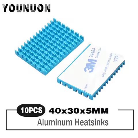 10PCS 40mm 4cm 30*40*5mm Blue Aluminum profile heat sink chip IC CPU Router memory PCB board Electro