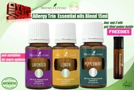SALE ! Best Seller Young Living Allergy Trio Essential Oils 5ml or 15ml ( Lavender + Lemon  + Pepper