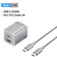 Vention 70W GaN Charger Pd3.0 หัวชาร์จเร็ว ชุดชาร์จเร็ว 2 พอร์ตสำหรับ MacBook iPad iPhone 17 16 15