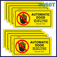 สติกเกอร์ติดป้ายหน้าต่างประตูอัตโนมัติ NQSGT ข้อควรระวังสำหรับรถตู้แท็กซี่รถขนาด4X2นิ้ว15ชิ้นสีเหลือ