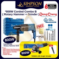 Dongcheng LIMITED COMBO DZC05-26B 800W Rotary Hammer Drill (26mm) PWP DSM09-100S DSM21-100 dzc05-26