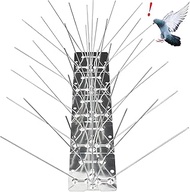 Bird Spikes Stainless Steel Bird Spikes Pigeon Spikes for Outside to Keep Birds Away with 7.9 Inch W