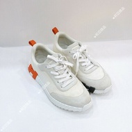 莉亞精品♡Hermes Bouncing橘黑運動鞋 尺碼41.5 二手美品