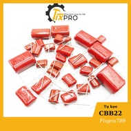 Good quality CBB candy capacitors 104J/105J/224J/225J/274J/474J/475J/684J 630V (Bag of 5)