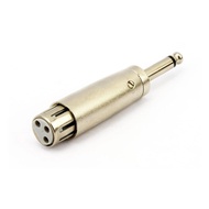 3 Pin XLR Female To 6.35mm Mono Male Adapter