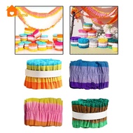 [Nanaaaa] 2Pcs Wrinkle Paper Roll Crepe Paper Streamers Crafts Party Supplies Curtain