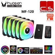 Invasion MF-120 6-in-1 120mm ARGB Fan with Wireless Remote Control Hub Pack
