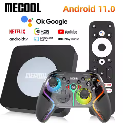 Mecool KM2/KM2 plus 4K Android TV Box Amlogic S905X4 2GB 16GB USB3.0 100M LAN 2.4G 5G WiFi doby atmo