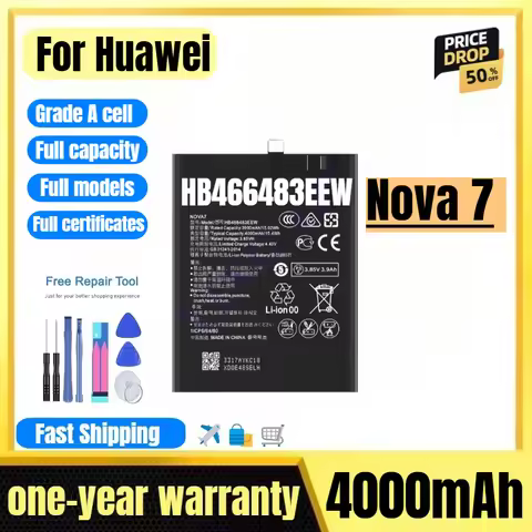 HB466483EEW for Huawei Nova 7 Phone Battery 0 Cycle High Quality High Capacity Replacement Bateria G