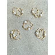 1/ 4 gram young gold pearl knip baby earrings