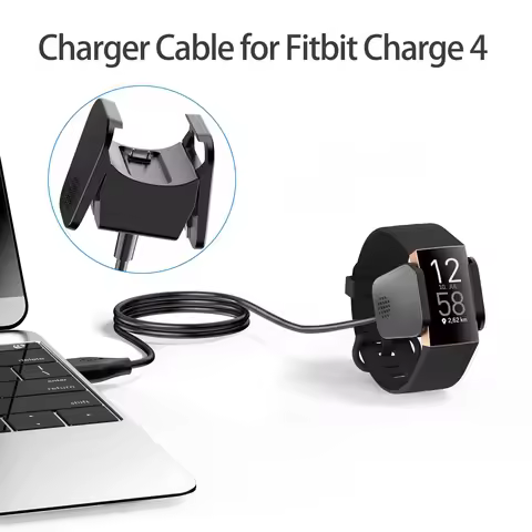 Charger for Fitbit Charge 4 Smart Watch Replacemnet USB Portable Magnetic Fast Charging Cable