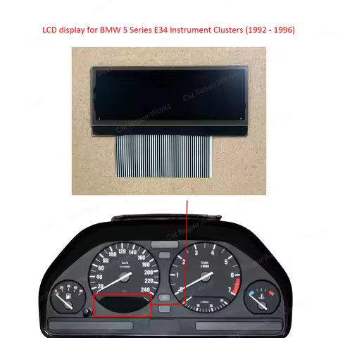 Dashboard LCD Screen for BMW 5 Series E34 Instrument Cluster Display (1992-1996)