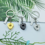 [Customization] 1pc Creative Car Modified Culture Keychain, Customized Text Name Phone Number LOGO E