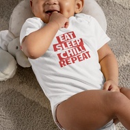 Romper Baby One Piece Eat Sleep Chill Repeat