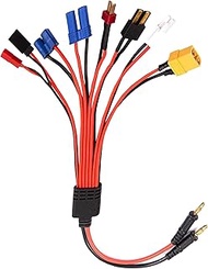 RC Lipo Battery Charger Adapter Connector Splitter Wire 8 in 1 – Octopus Convert Cable to 4.0mm Bana
